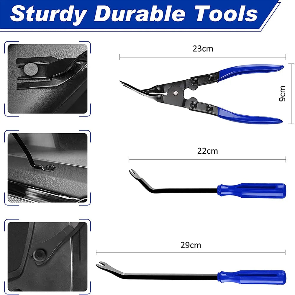 43Pcs Hand Tool Set Pry Disassembly Tool Interior Door Clip Panel Trim Dashboard Removal Tool Kit Auto Car Opening Repair Tool