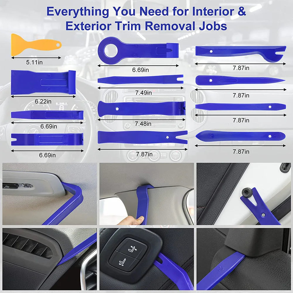 43Pcs Hand Tool Set Pry Disassembly Tool Interior Door Clip Panel Trim Dashboard Removal Tool Kit Auto Car Opening Repair Tool