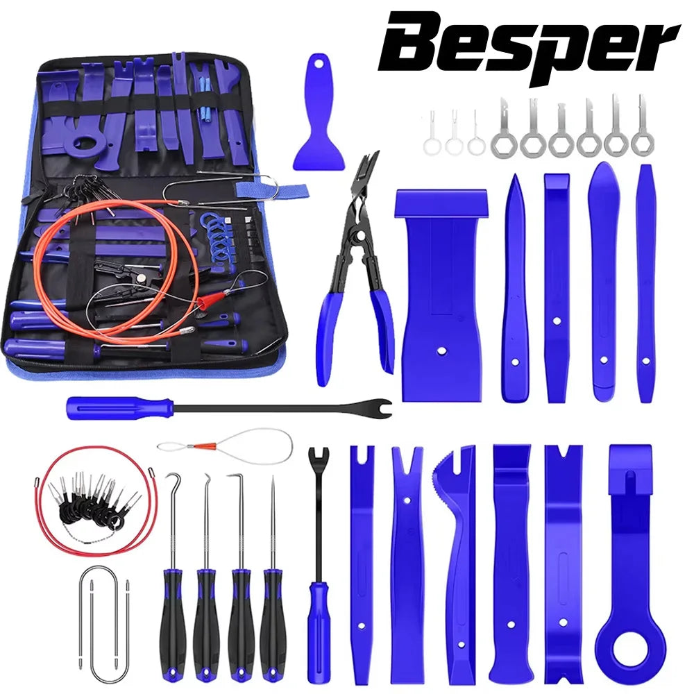 43Pcs Hand Tool Set Pry Disassembly Tool Interior Door Clip Panel Trim Dashboard Removal Tool Kit Auto Car Opening Repair Tool
