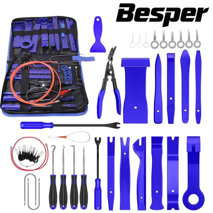 43Pcs Hand Tool Set Pry Disassembly Tool Interior Door Clip Panel Trim Dashboard Removal Tool Kit Auto Car Opening Repair Tool