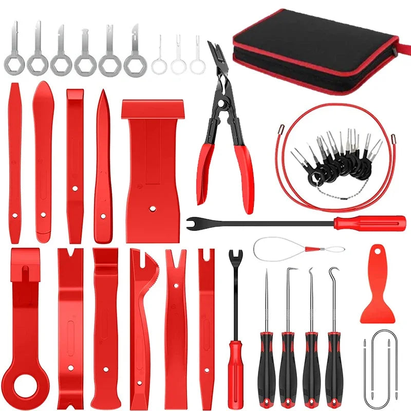43Pcs Hand Tool Set Pry Disassembly Tool Interior Door Clip Panel Trim Dashboard Removal Tool Kit Auto Car Opening Repair Tool