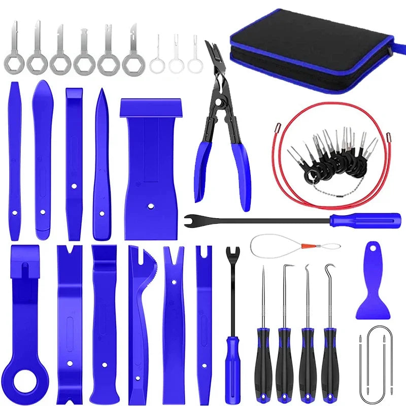 43Pcs Hand Tool Set Pry Disassembly Tool Interior Door Clip Panel Trim Dashboard Removal Tool Kit Auto Car Opening Repair Tool