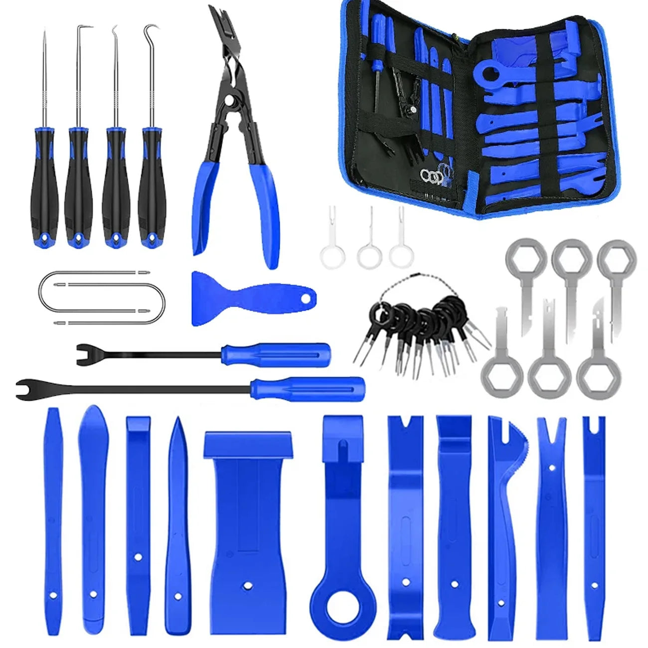 43Pcs Hand Tool Set Pry Disassembly Tool Interior Door Clip Panel Trim Dashboard Removal Tool Kit Auto Car Opening Repair Tool