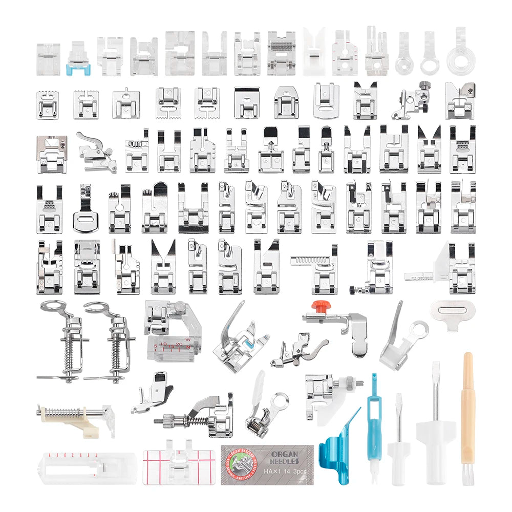 82Pc/Set Full Set Sewing Machine Presser Feet Tool Set, Multifunctional & Durable & Professional Presser Foot Accessories Kit