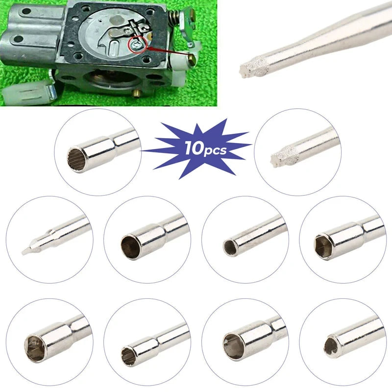 25Pcs Screwdriver Splined & Brush Kit Chainsaw Carb Carburetor Adjusting Fix Tool for Engine Trimmer Weedeater